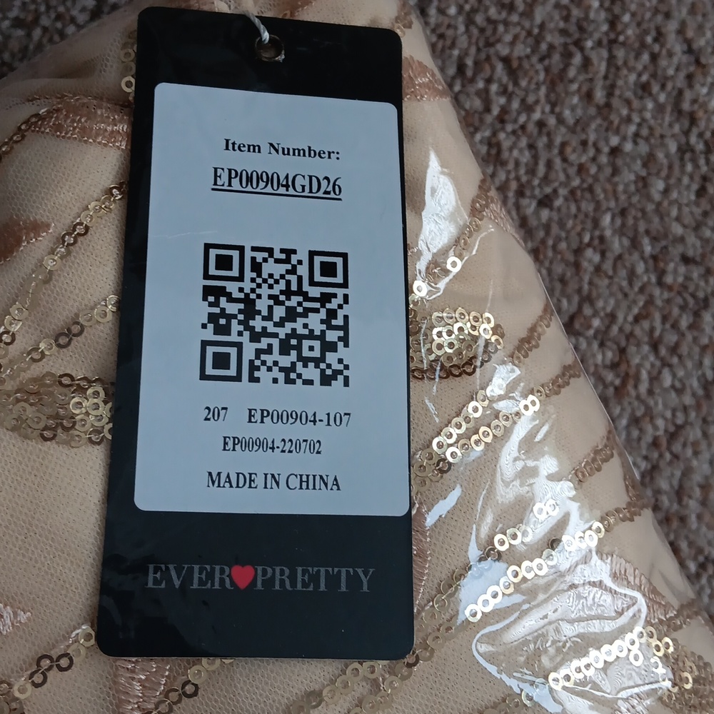 Ever pretty beige color sequin dress - Picture 6 of 11